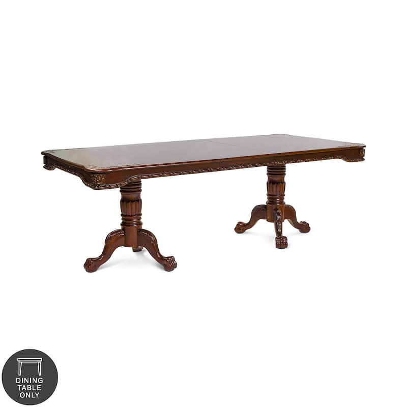 Furniture of America Carpia Formal Cherry 89-inch Expandable Dining Table - Brown Cherry