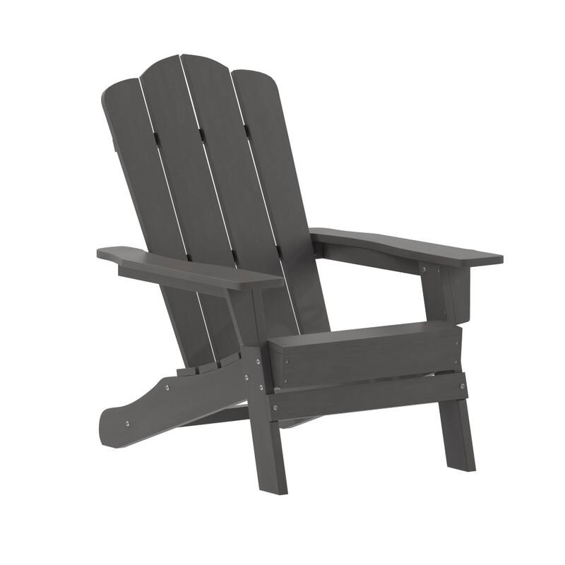 Set of 4 All-Weather Adirondack Chairs with Cupholders