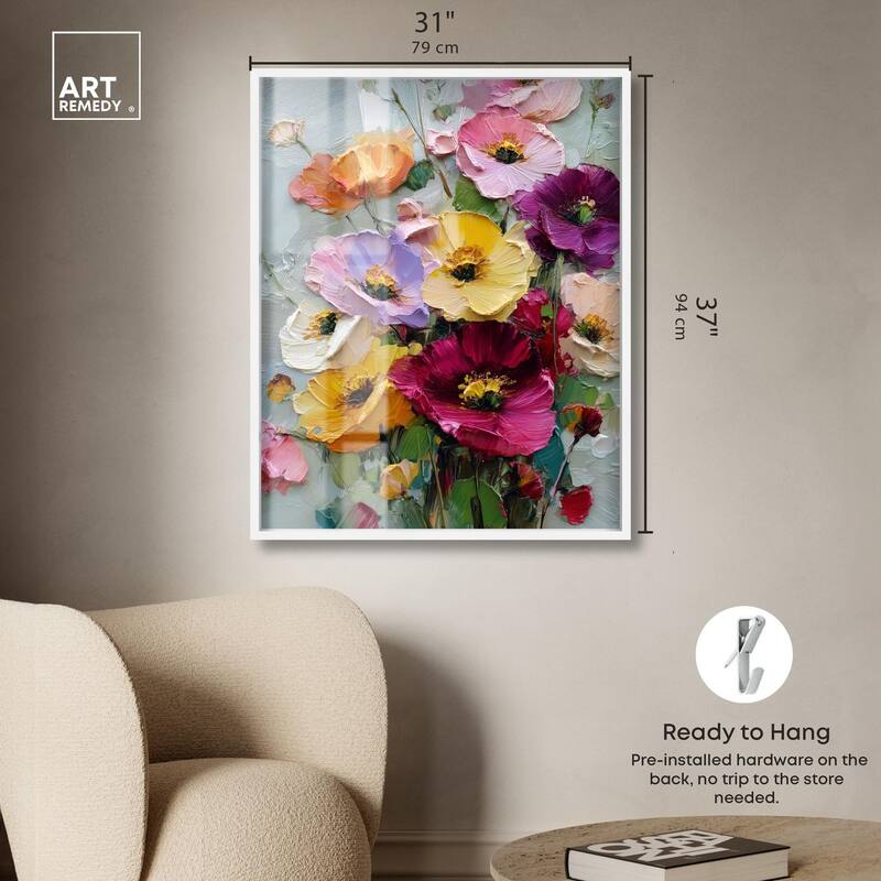 Floral Texture I Shadowbox by Art Remedy