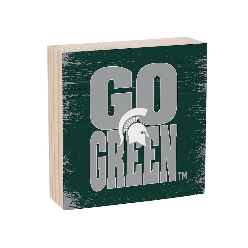 Michigan State University Wooden Tabletop Mantel Shelf Sign