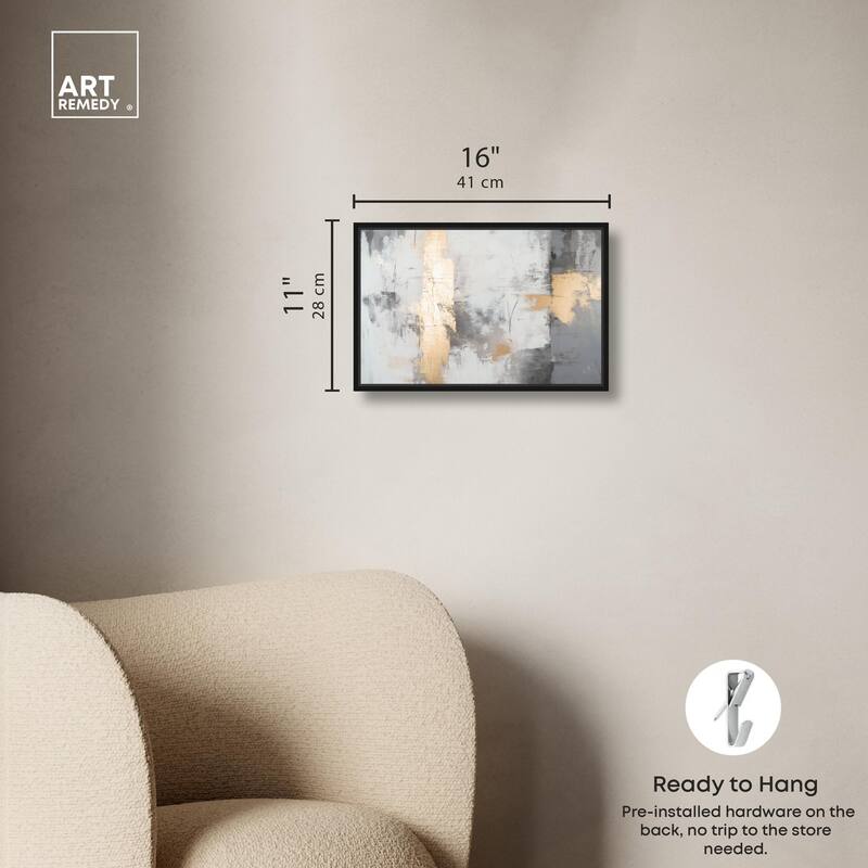 Gilded Gray III Canvas by Art Remedy