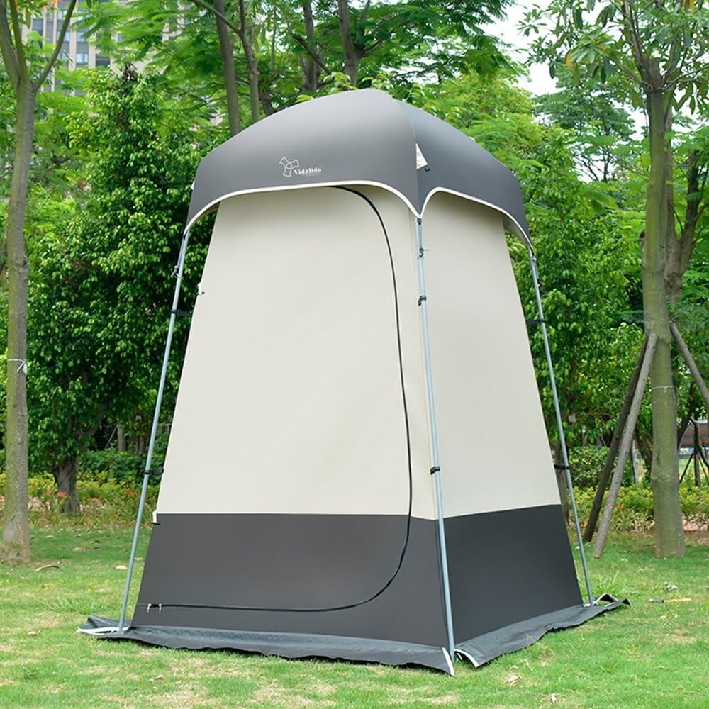 Outdoor Shower Tent Changing Room Privacy Portable Camping Shelters Gray