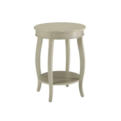 Versatile 24-Inch Solid Wood Round End Table with Shelf Perfect for Bedroom or Living Room - 24" H x 18" W x 18" D