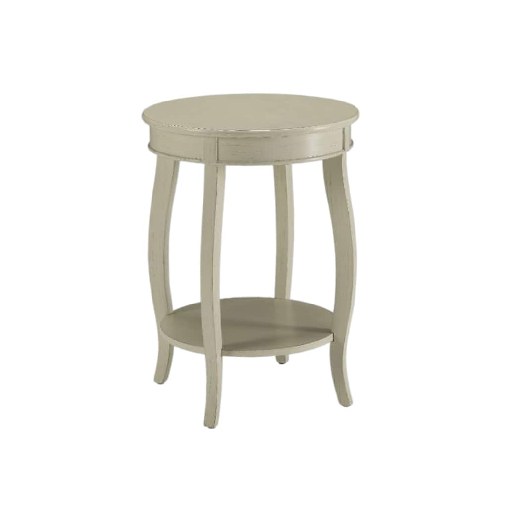 Versatile 24-Inch Solid Wood Round End Table with Shelf Perfect for Bedroom or Living Room - 24" H x 18" W x 18" D