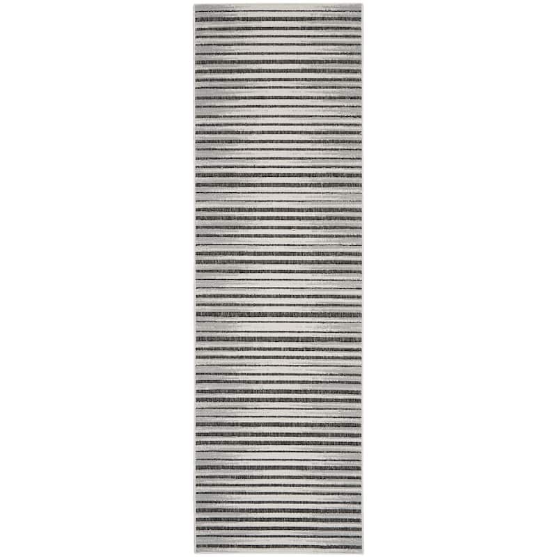 Nourison Calobra Traditional Geometric Stripe Indoor Outdoor Striped Area Rug