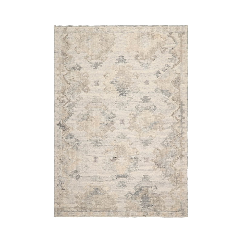 LoomBloom Southwestern Moroccan Wool Hand Woven Beige Oriental Rug - 5' 3'' x 7' 7''