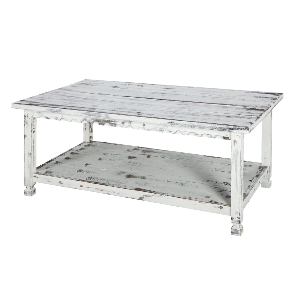 Alaterre Country Cottage Reclaimed Wood 42-inch Long Coffee Table