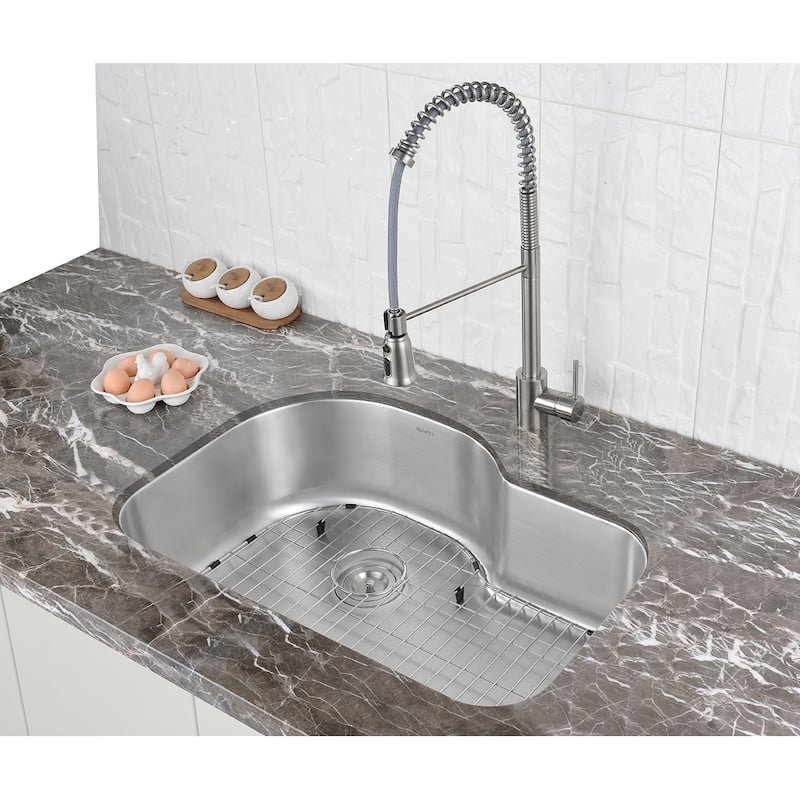 Ruvati 32-inch Undermount 16 Gauge Stainless Steel Kitchen Sink Single Bowl - RVM4700 - 31-1/2″ x 21-1/4″