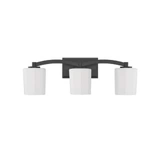 Whitney 3-Light Bathroom Vanity Light in Matte Black