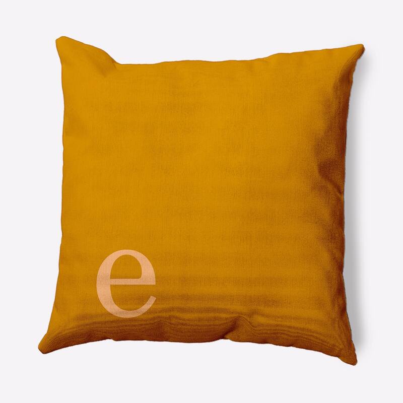 Modern Monogram Decorative Throw Pillow - 18" x 18" - e