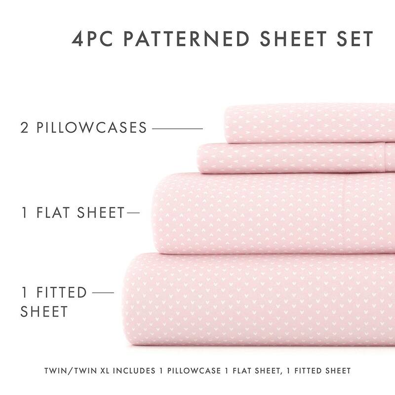 Becky Cameron Double Brushed Patterned 4 Piece Sheet Sets