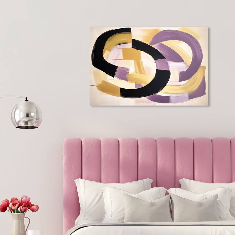 Wynwood Studio Canvas Abstract My Bangles in Abstract Purple and Light Purple Modern & Contemporary Wall Art Canvas Print - 30 x 20