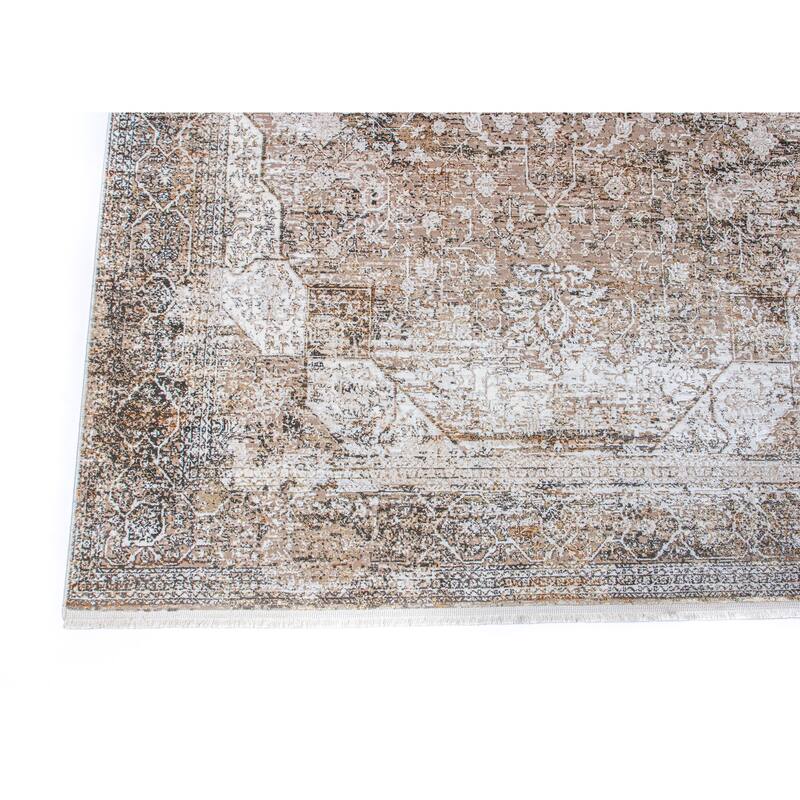 Bashian Gurru Beige Contemporary Area Rug