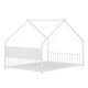 preview thumbnail 33 of 46, House Bed with Roof and Colorful Lights, House-shaped Frame Floor Bed with House Roof Frame, Metal Bed Frame with Slats and Legs