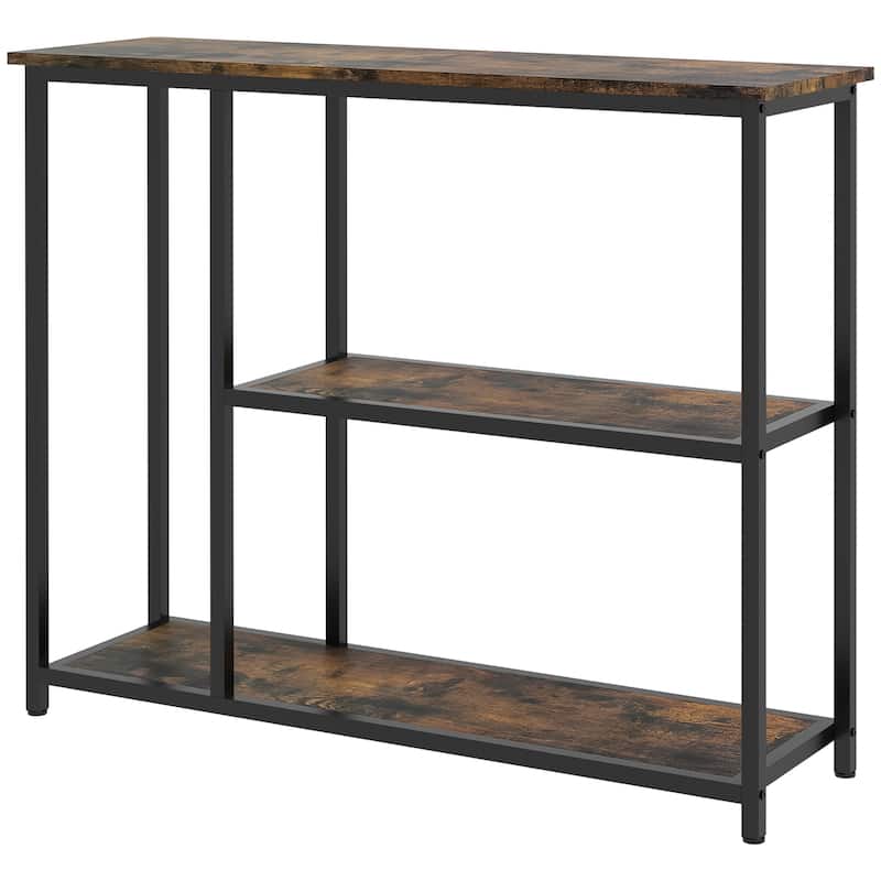 Console Table Sofa Table with Storage Shelves