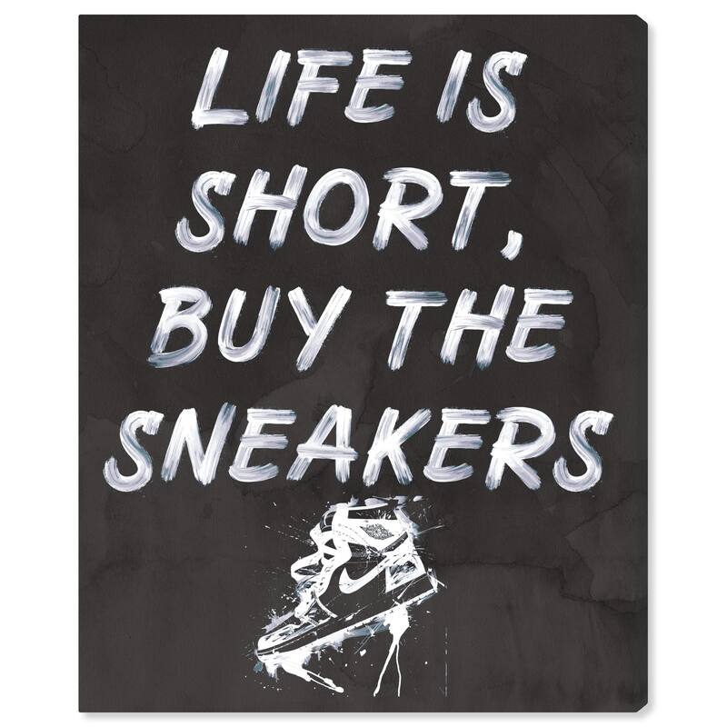 Notoriart Buy The Sneakers Gallery Wrapped Sneaker 1 Piece Canvas Wall Art - 30 x 36