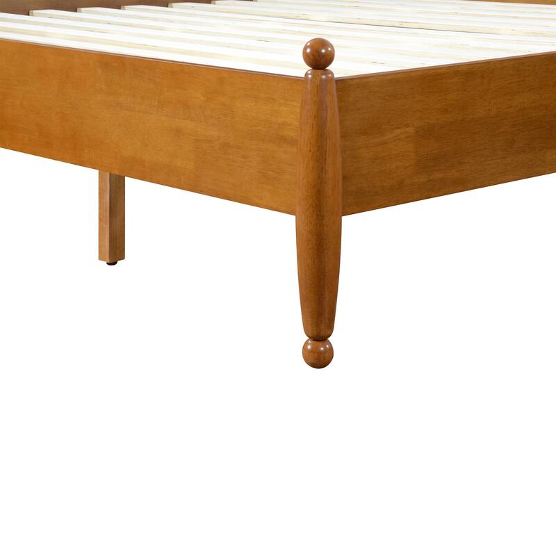 Christopher Knight Home - Classic Transitional Wooden Platform Bed with Curved Headboard