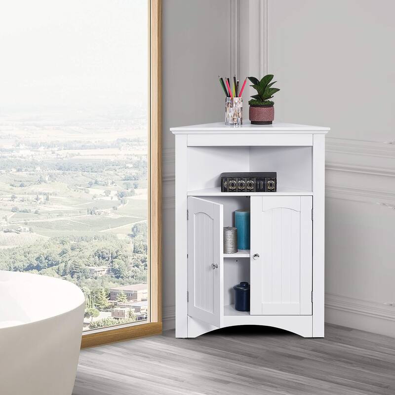 Classic Stylish Wooden Corner Storage Cabinet, For Indoor Use