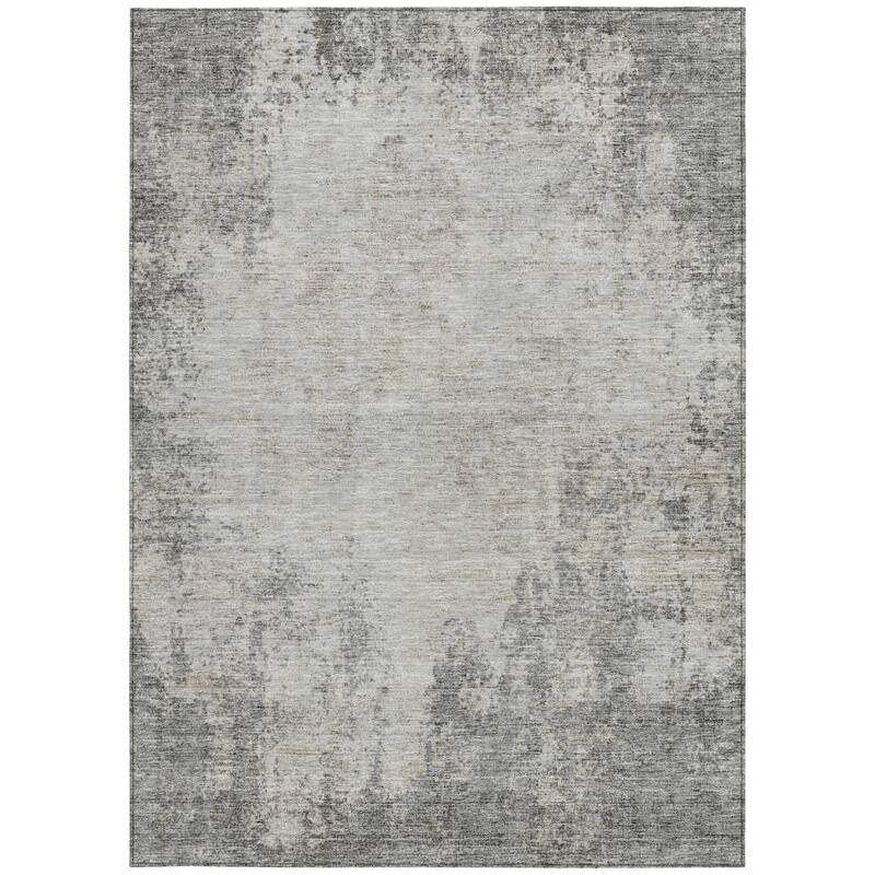 HomeRoots Abstract Transitional Rectangle Outdoor Rug