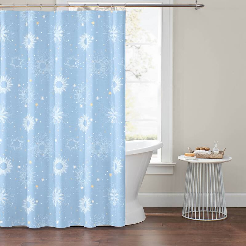 Lemon Tree Uriel 72x72 Blue Shower Curtain