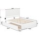 preview thumbnail 15 of 13, AFI Canyon Queen Wood Platform Bed with Footboard & Twin XL Trundle in White
