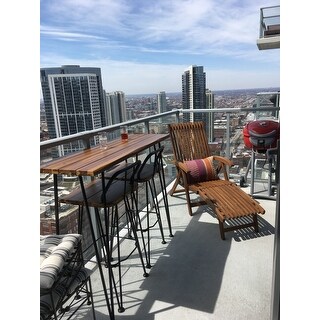 Denali Outdoor Industrial 3-piece Wood Bar Set by Christopher Knight Home