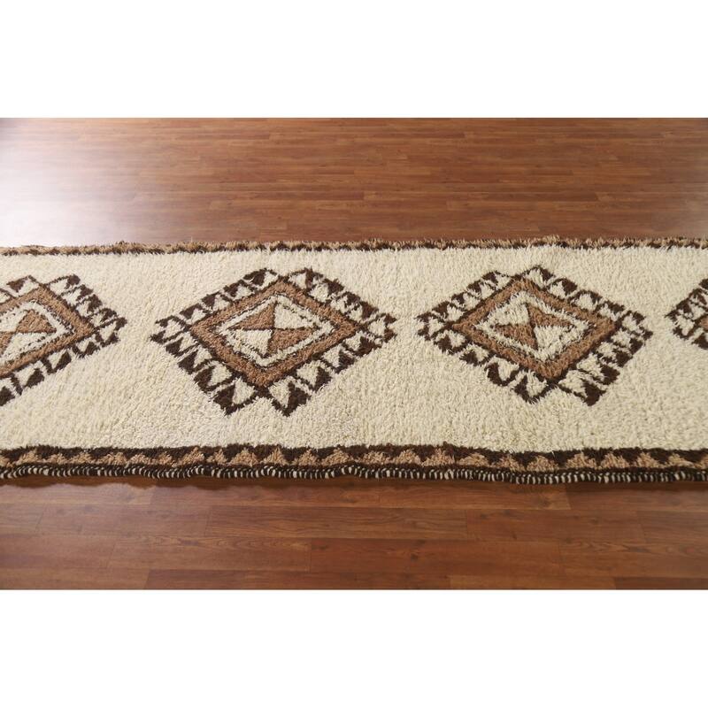 Turkish Anatolian Oriental Runner Rug Hand-knotted Wool Carpet - 3'8"x 11'5"