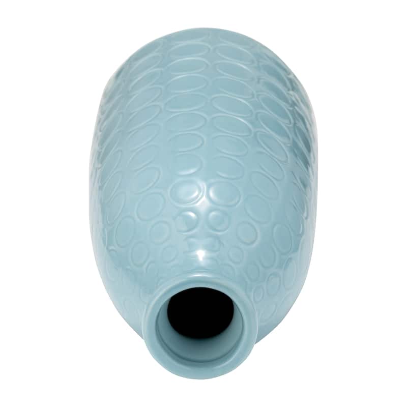 Sagebrook Home Elegant Ceramic Vase, Textured Finish, Home Decor Accent