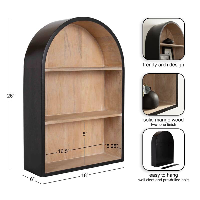 Kate and Laurel Arcott Arch Wall Shelf