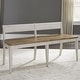 preview thumbnail 1 of 5, Farmhouse Reimagined Antique White and Chestnut Bench Antique White