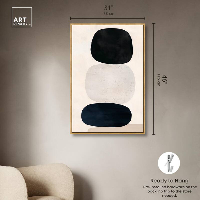 Pebble Pillars I Canvas by Art Remedy