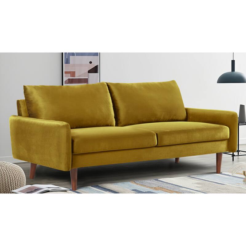 US Pride Furnitirue 70''W Tapered-Leg Velvet Sofa