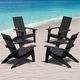 preview thumbnail 2 of 14, WINSOON All-Weather HIPS Outdoor Adirondack Chairs with Cup Holder (Set of 4)