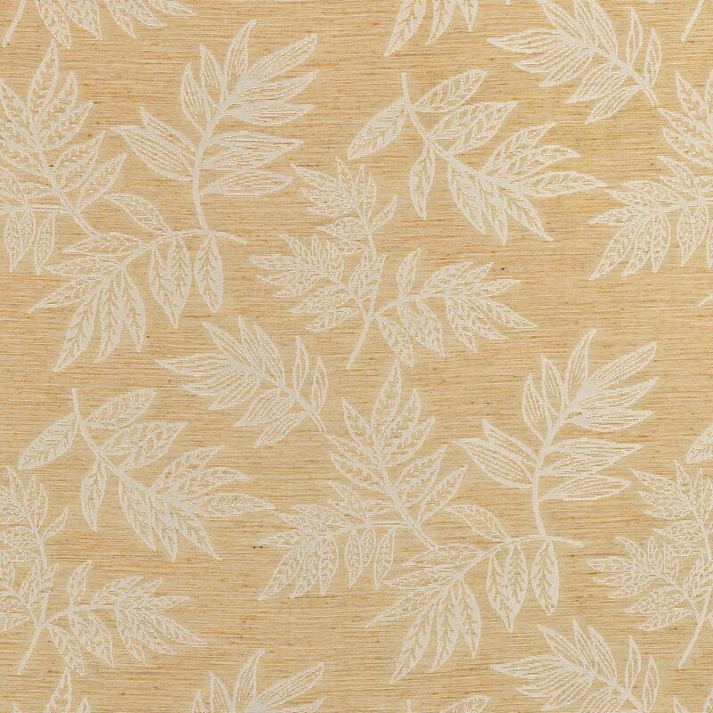 No. 918 Koda Woven Jacquard Leaf Semi-Sheer Rod Pocket 1-Piece Curtain Panel, Single Panel