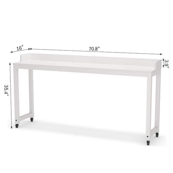 Overbed Table With Wheels Mobile Desk With Heavy Duty Metal Legs Super Sturdy And Stable On Sale Overstock 23105362 You easily move this table around with its heavy duty wheels to any where as you need, the locks on the wheels keep it in place while you work. overbed table with wheels mobile desk