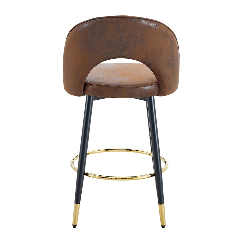 360°Rotatable Upholstered Bar Chair Side Chair Set Of 2