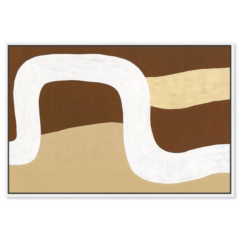 Minimal Wavy II Canvas by Art Remedy - White - 54" x 36"