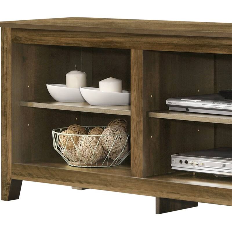 70" TV Stand with Open Shelves and Cable Management