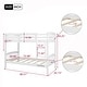 preview thumbnail 4 of 6, Twin Over Twin Bunk Bed with Ladder, Solid Wood Bed Frame with Safety Guardrail for Kids Teens Girls Boys, No Box Spring Needed