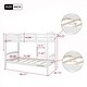 preview thumbnail 11 of 11, White Twin over Twin Solid Wood Bunk Bed with Ladder & Fence