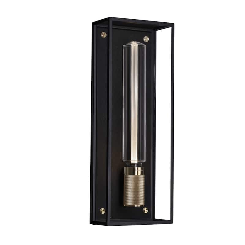 Buster + Punch NCA-052528 Caged Wet Rated 7"W x 19" Tall Bespoke - Black / Brass