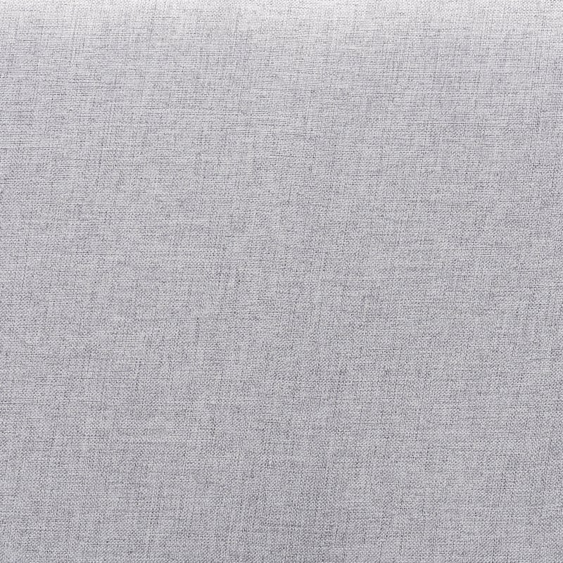 Modern Light Grey Fabric Upholstered King Size Headboard with Walnut Wood Frame, Sleek Contemporary Design