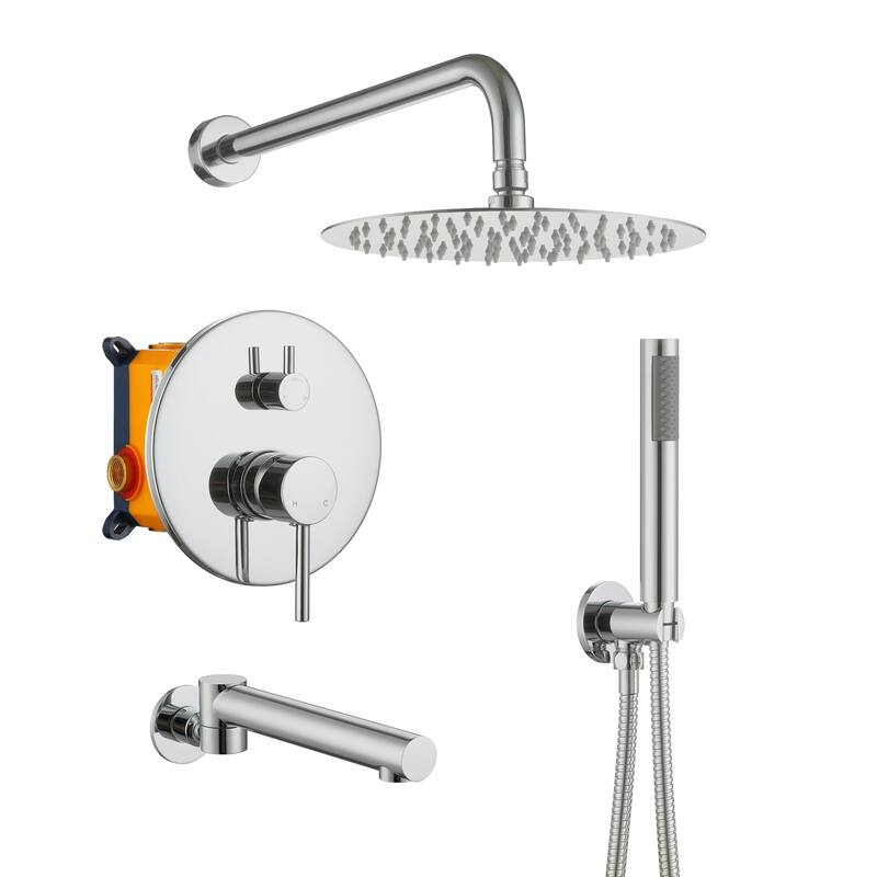 10-Inch Wall Mount Round Shower Set