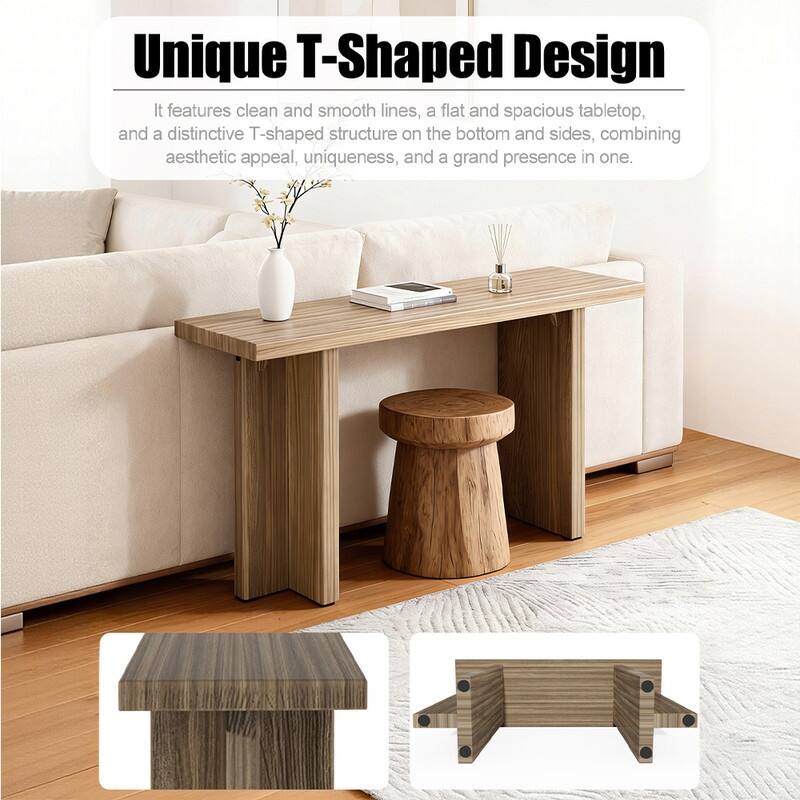 42''Modern Wooden Narrow Console Table for Entryway and Living Room