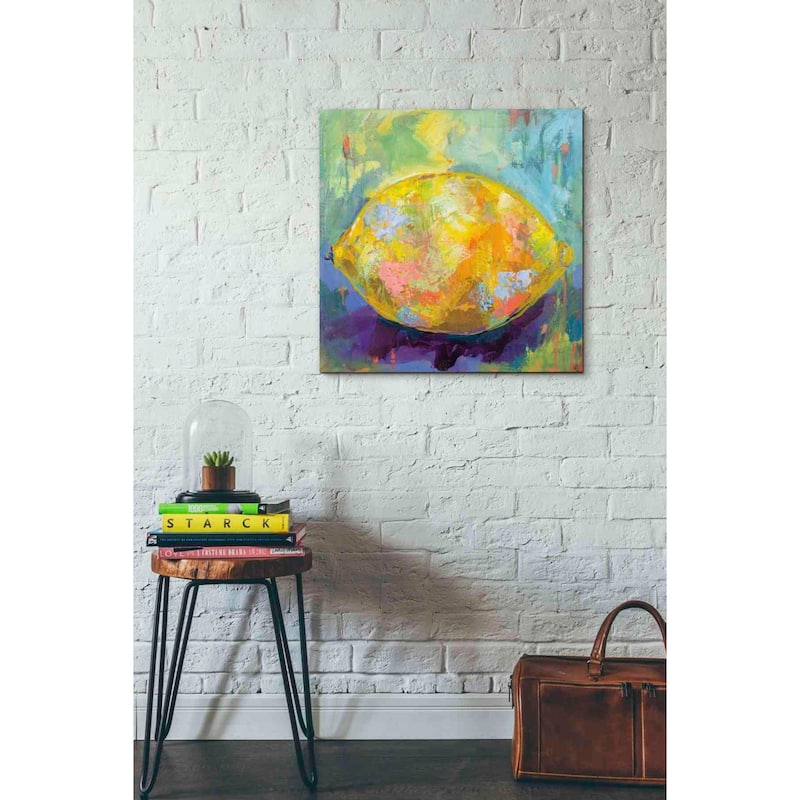 Epic Graffiti "Lemon" by Jeanette Vertentes, Canvas Wall Art
