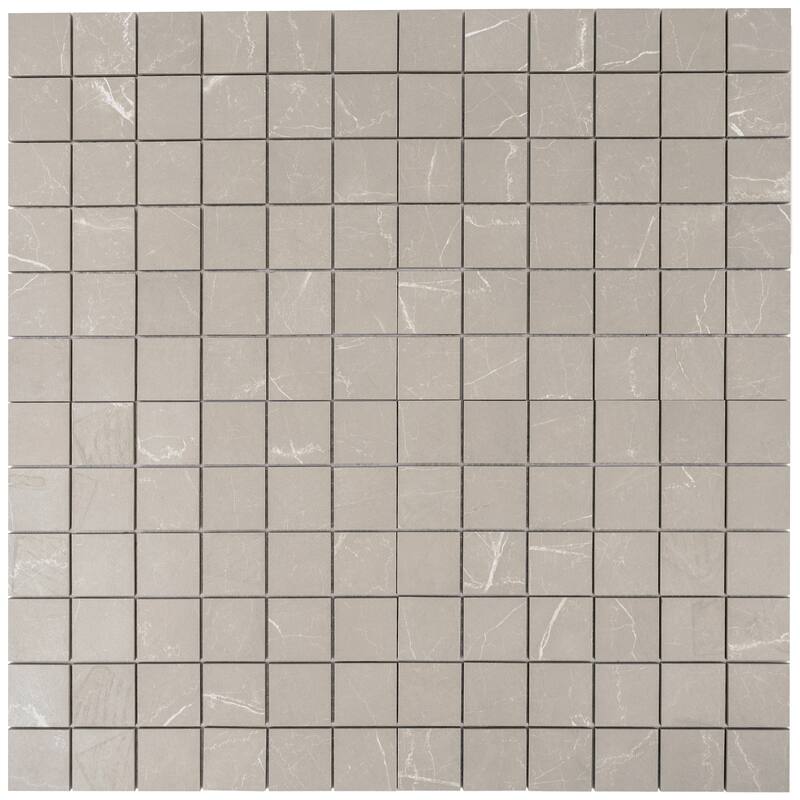 Regalia 12x12 in. Matte Gres Porcelain Uniform Square Mosaic Wall and Floor Tile (5.82 sq ft/case, 6-Pack)