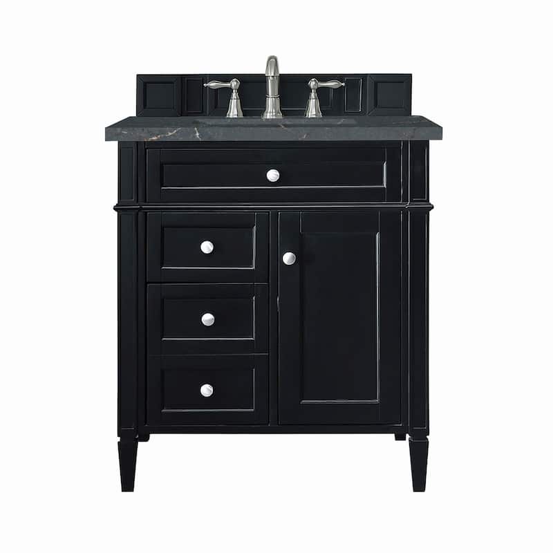 James Martin Vanities 650-V30-3PBL Brittany 30" Single Basin Poplar - Black Onyx