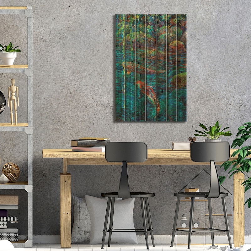 Waxwillow Lagoon IV Print On Wood by Iris Scott - Multi-Color