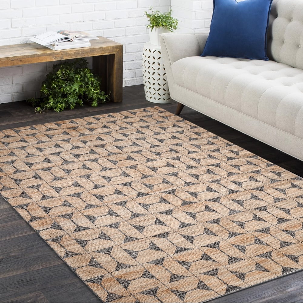 Overton Handmade Modern Contemporary Geometric Area Rug