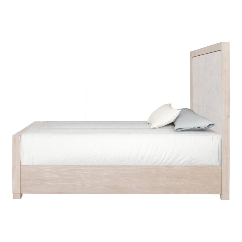 Furniture of America Durem II Modern Classic 5-Piece Solid Wood Panel Bedroom Set with 2-Drawer Oversized Nightstand